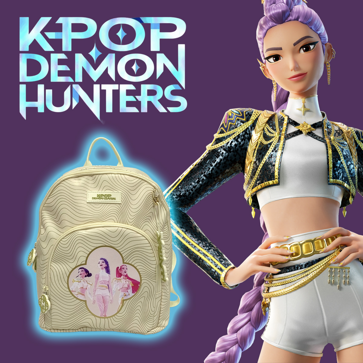 K-POP Demon Hunters LINEA GOLD – ZAINETTO PORTA TUTTO
